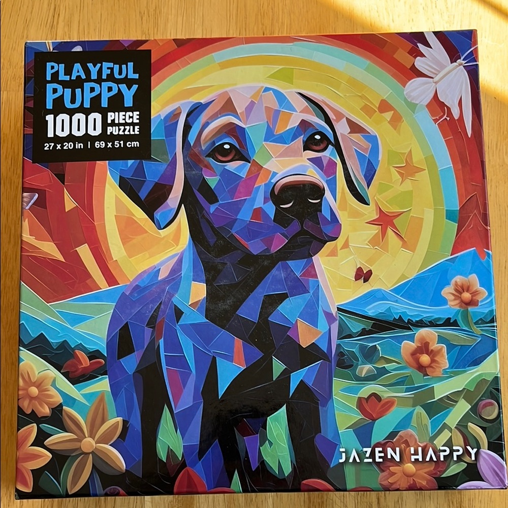 JAZEN HAPPY | Playful Puppy 1000 Piece Puzzle - Multicolor